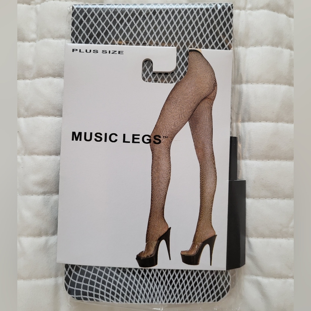 Fishnet Tights white plus size